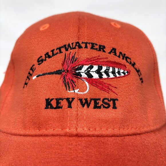 Simms Fishing Saltwater Angler Key West Fla Embroidered Sandwich Bill Cap Hat - Picture 2 of 7